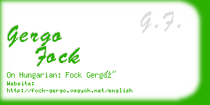 gergo fock business card